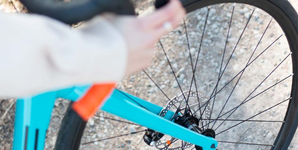 Scheibenbremsen an einem modernen Rennrad