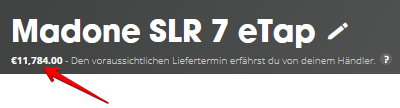 Du kannst nach Lust und Laune ja mal ein Rad für dich konfigurieren 😇 Du kannst nach Lust und Laune ja mal ein Rad für dich konfigurieren 😇