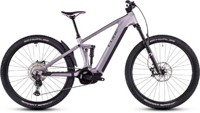 Zu sehen ist ein silbernes Cube Stereo Hybrid ONE22 SLX E-Bike.