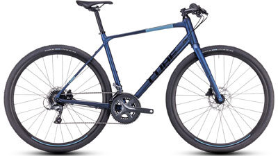 Cube Nulane Fitnessrad in Blau.