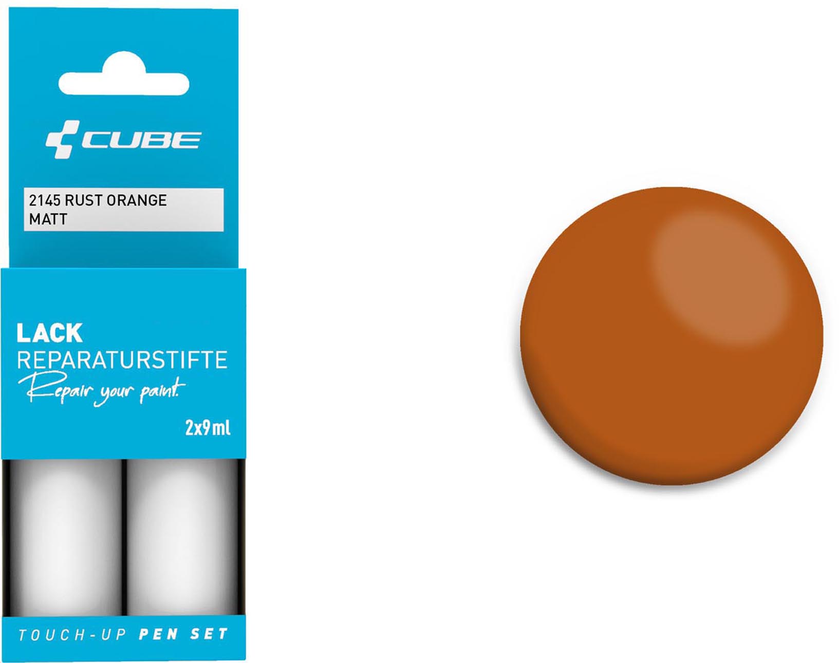 Cube Lackstift Set RUST ORANGE matt 2145