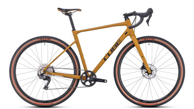 Cube Nuroad EX Gravel Bike in Gelb.